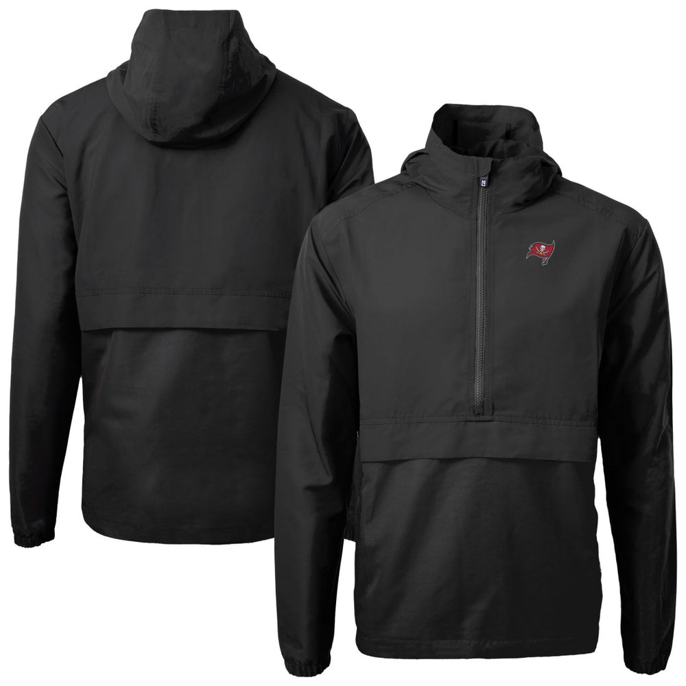 Tampa Bay Buccaneers Cutter & Buck Charter Eco Recycled Anorak Half-Zip Jacket - Black online