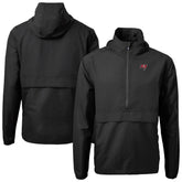 Tampa Bay Buccaneers Cutter & Buck Charter Eco Recycled Anorak Half-Zip Jacket - Black online