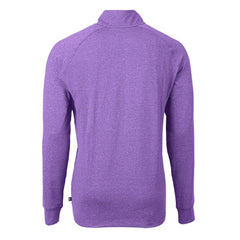 Minnesota Vikings Cutter & Buck Adapt Eco Knit Quarter-Zip Pullover Top - Heather Purple on sale