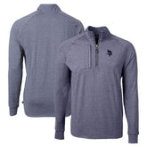 Minnesota Vikings Cutter & Buck Adapt Eco Knit Quarter-Zip Pullover Top - Heather Navy sale