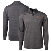 San Francisco 49ers Cutter & Buck Virtue Eco Pique Micro Stripe Recycled Quarter-Zip Pullover Top - Black/Gray sale