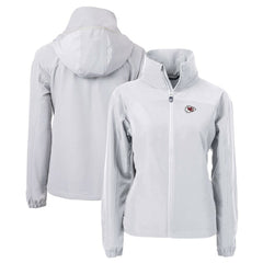 Kansas City Chiefs Cutter & Buck Women's Charter Eco Recycled Full-Zip Jacket - Gray sale