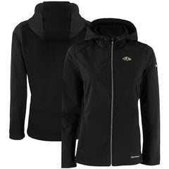 Baltimore Ravens Cutter & Buck Women's Evoke Eco Softshell Recycled Full-Zip Hooded Jacket - Black discount