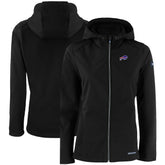 Buffalo Bills Cutter & Buck Women's Evoke Eco Softshell Recycled Full-Zip Hooded Jacket - Black on sale