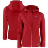 Buffalo Bills Cutter & Buck Women's Evoke Eco Softshell Recycled Full-Zip Hooded Jacket - Red sale