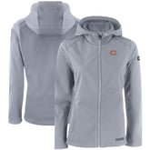 Chicago Bears Cutter & Buck Women's Evoke Eco Softshell Recycled Full-Zip Hooded Jacket - Gray sale