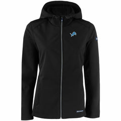 Detroit Lions Cutter & Buck Women's Evoke Eco Softshell Recycled Full-Zip Hooded Jacket - Black cheap