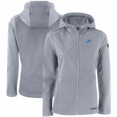 Detroit Lions Cutter & Buck Women's Evoke Eco Softshell Recycled Full-Zip Hooded Jacket - Gray for sale