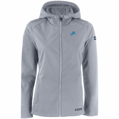 Detroit Lions Cutter & Buck Women's Evoke Eco Softshell Recycled Full-Zip Hooded Jacket - Gray for sale