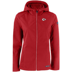 Kansas City Chiefs Cutter & Buck Women's Evoke Eco Softshell Recycled Full-Zip Hooded Jacket - Red for sale
