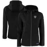 Las Vegas Raiders Cutter & Buck Women's Evoke Eco Softshell Recycled Full-Zip Hooded Jacket - Black for sale
