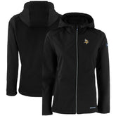 Minnesota Vikings Cutter & Buck Women's Evoke Eco Softshell Recycled Full-Zip Hooded Jacket - Black online