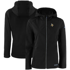Minnesota Vikings Cutter & Buck Women's Evoke Eco Softshell Recycled Full-Zip Hooded Jacket - Black online