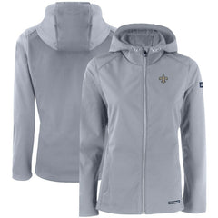 New Orleans Saints Cutter & Buck Women's Evoke Eco Softshell Recycled Full-Zip Hooded Jacket - Gray online