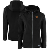 Washington Commanders Cutter & Buck Women's Evoke Eco Softshell Recycled Full-Zip Hooded Jacket - Black sale