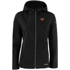 Washington Commanders Cutter & Buck Women's Evoke Eco Softshell Recycled Full-Zip Hooded Jacket - Black sale