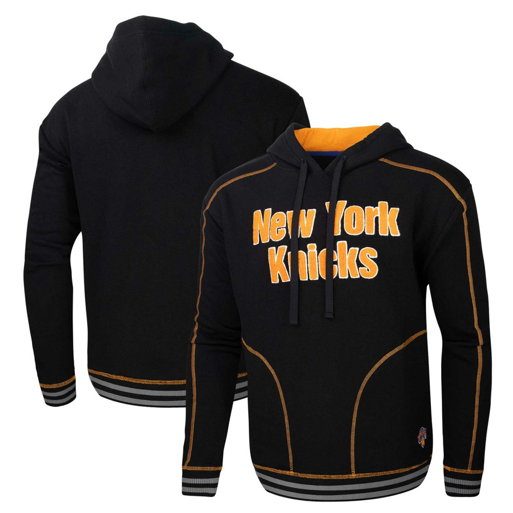 New York Knicks Stadium Essentials Baseline Pullover Hoodie - Black sale
