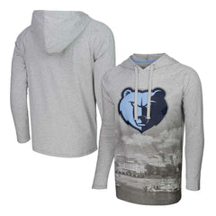 Memphis Grizzlies Stadium Essentials Atrium Raglan Long Sleeve Hoodie T-Shirt - Heather Gray outlet