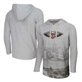 New Orleans Pelicans Stadium Essentials Atrium Raglan Long Sleeve Hoodie T-Shirt - Heather Gray outlet