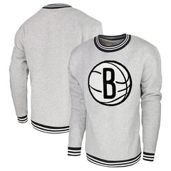Brooklyn Nets Stadium Essentials Club Level Pullover Sweatshirt - Heather Gray for sale