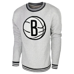 Brooklyn Nets Stadium Essentials Club Level Pullover Sweatshirt - Heather Gray for sale