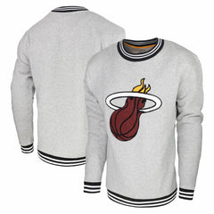 Miami Heat Stadium Essentials Club Level Pullover Sweatshirt - Heather Gray for sale