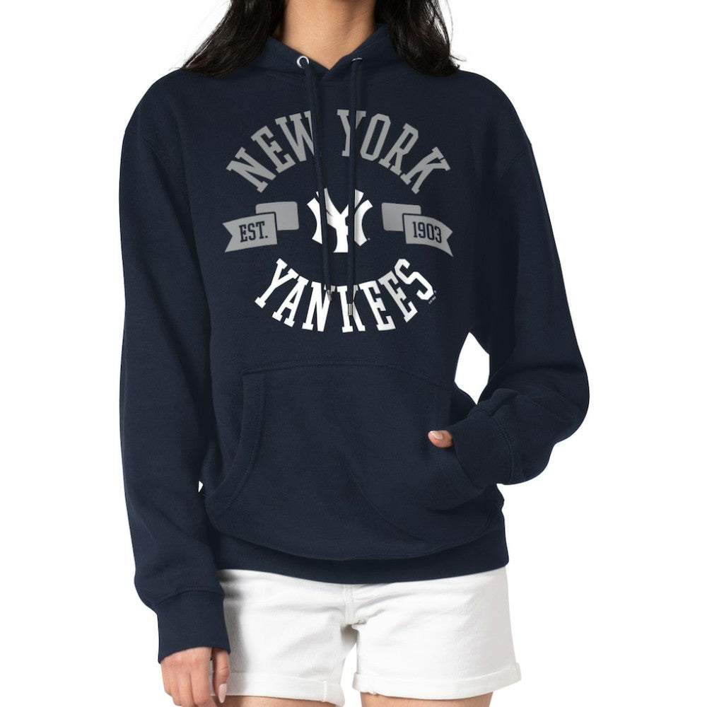 New York Yankees G-III 4Her by Carl Banks Women's City Graphic Pullover Hoodie - Navy