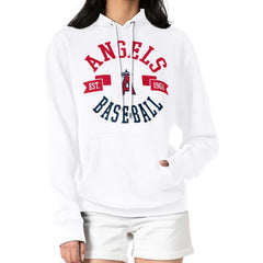 Los Angeles Angels G-III 4Her by Carl Banks Women's City Graphic Pullover Hoodie - White