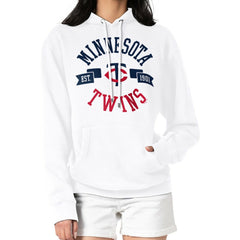 Minnesota Twins G-III 4Her by Carl Banks Women's City Graphic Pullover Hoodie - White