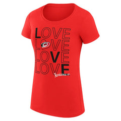 Carolina Hurricanes G-III 4Her by Carl Banks Women's Super-Slim Fit Lightweight Hockey Love T-Shirt Red