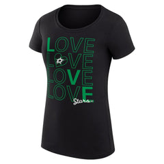 Dallas Stars G-III 4Her by Carl Banks Women's Super-Slim Fit Lightweight Hockey Love T-Shirt Black