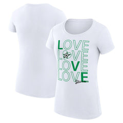 Dallas Stars G-III 4Her by Carl Banks Women's Super-Slim Fit Lightweight Hockey Love T-Shirt White