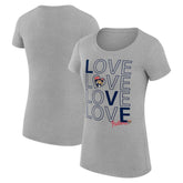 Florida Panthers G-III 4Her by Carl Banks Women's Super-Slim Fit Lightweight Hockey Love T-Shirt Heather Gray