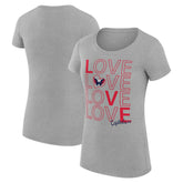 Washington Capitals G-III 4Her by Carl Banks Women's Super-Slim Fit Lightweight Hockey Love T-Shirt Heather Gray
