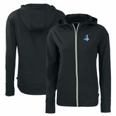 Detroit Lions Cutter & Buck Women's Throwback Daybreak Eco Recycled Half-Zip Hoodie - Black online