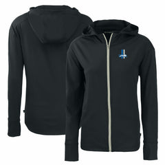 Detroit Lions Cutter & Buck Women's Throwback Daybreak Eco Recycled Half-Zip Hoodie - Black online