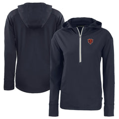 Chicago Bears Cutter & Buck Women's Throwback Daybreak Eco Recycled Half-Zip Hoodie - Navy outlet