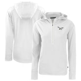 Philadelphia Eagles Cutter & Buck Women's Throwback Daybreak Eco Recycled Half-Zip Hoodie - White for sale