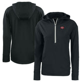 San Francisco 49ers Cutter & Buck Women's Throwback Daybreak Eco Recycled Half-Zip Hoodie - Black discount