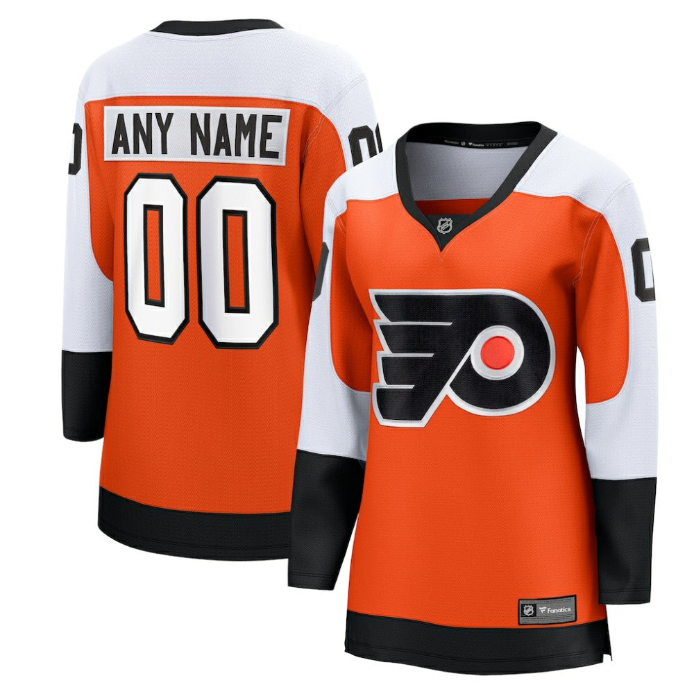 Philadelphia Flyers Fanatics Women's Home Premier Breakaway Custom Jersey Burnt Orange