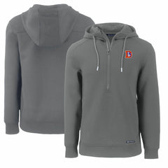 Denver Broncos Cutter & Buck Throwback Roam Eco Half-Zip Recycled Pullover Hoodie - Gray outlet