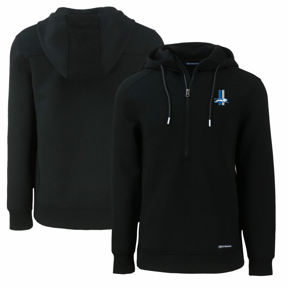 Detroit Lions Cutter & Buck Throwback Roam Eco Half-Zip Recycled Pullover Hoodie - Black sale