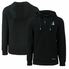 Detroit Lions Cutter & Buck Throwback Roam Eco Half-Zip Recycled Pullover Hoodie - Black sale