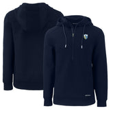 Los Angeles Chargers Cutter & Buck Throwback Roam Eco Half-Zip Recycled Pullover Hoodie - Navy cheap