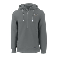 Philadelphia Eagles Cutter & Buck Throwback Roam Eco Half-Zip Recycled Pullover Hoodie - Gray online