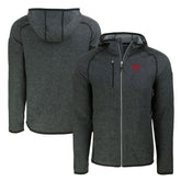 Buffalo Bills Cutter & Buck Throwback Mainsail Sweater-Knit Full-Zip Hoodie - Heather Charcoal outlet