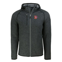 Denver Broncos Cutter & Buck Throwback Mainsail Sweater-Knit Full-Zip Hoodie - Heather Charcoal online
