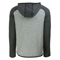 Miami Dolphins Cutter & Buck Throwback Mainsail Sweater-Knit Full-Zip Hoodie - Heather Gray/Heather Charcoal sale