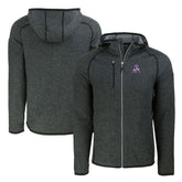 New England Patriots Cutter & Buck Throwback Mainsail Sweater-Knit Full-Zip Hoodie - Heather Charcoal sale
