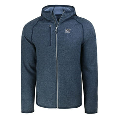 New York Giants Cutter & Buck Throwback Mainsail Sweater-Knit Full-Zip Hoodie - Heather Navy sale